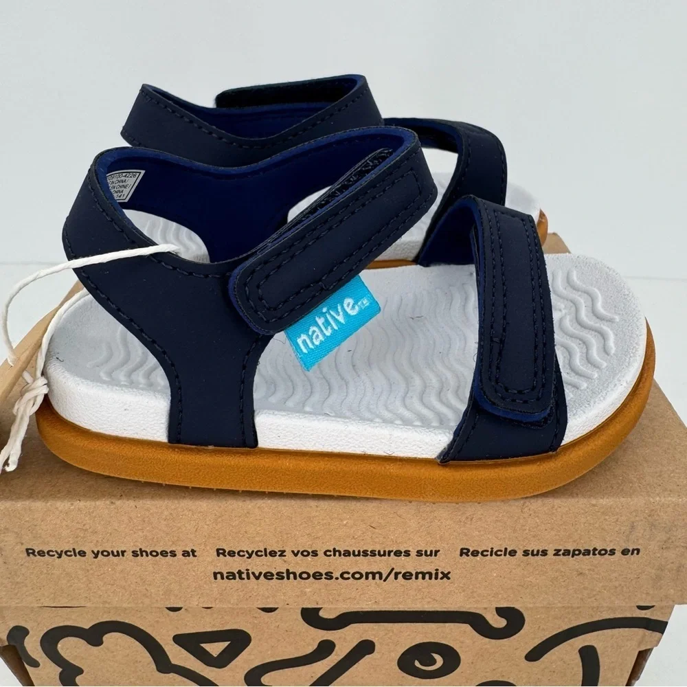 Toddler Native Charley Strap Sandals‎ Blue Size C4 (12-18 Months) Summer